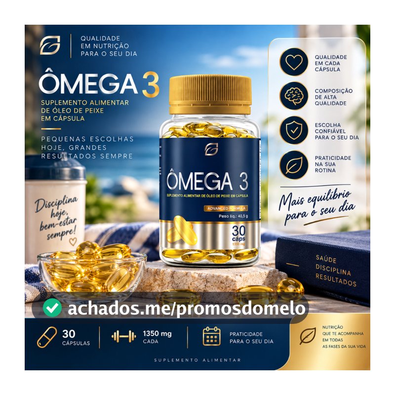Ômega 3 1450mg óleo de peixe - EPA + TDH 30 cáps