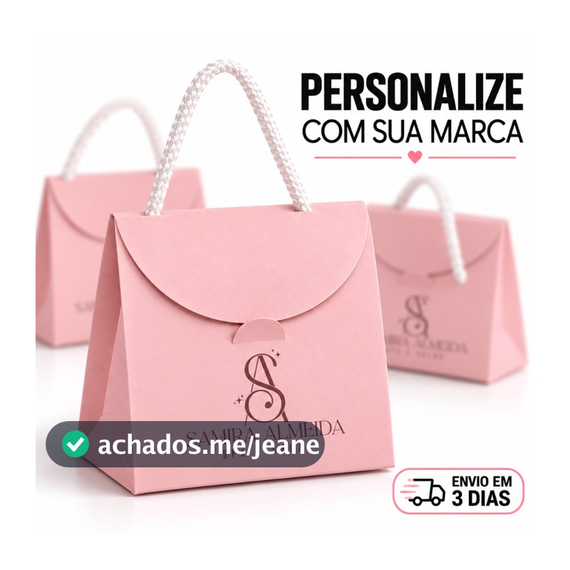 20 a 100 un - Mini Sacolinha Personalizada Com Logo Embalagem Para Bijus, Lojas E Acessórios Brindes
