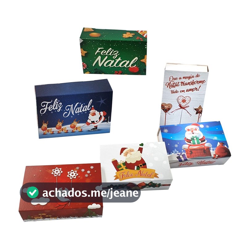 20 Caixas para Doces, lembrancinhas, biscoitos, lembrancinhas, Especial Natal. Medida 12x8x4cm