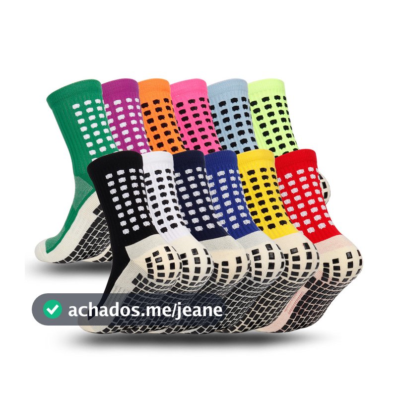 KIT3Meias de futebol, meias esportivas antiderrapantes de algodão puro de alta qualidade.
