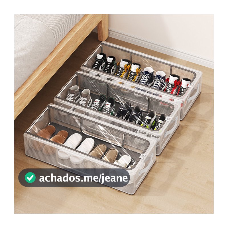 Caixas Organizadoras Para Tênis Sapatos Multiuso Empilhável Tampa Flip