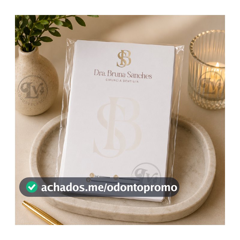 Receituário  Papel Timbrado Personalizado | 100 Folhas A5 | Consultório Clinica Estética Médica Biomédica Advogada