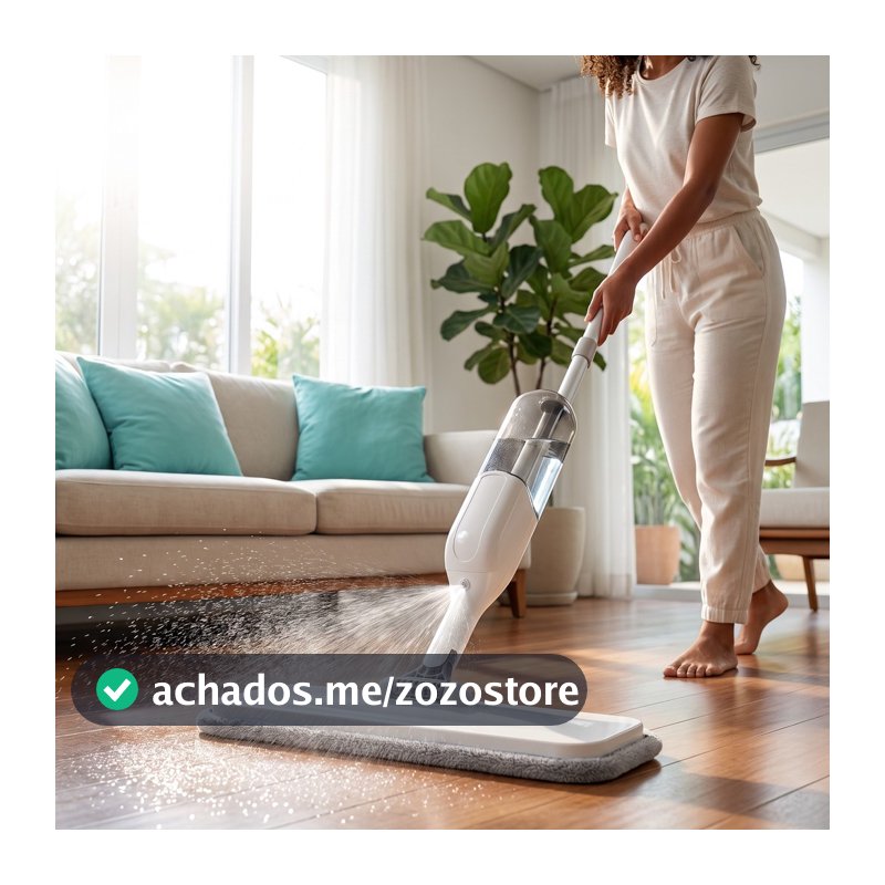 GILLAS Esfregão Mop Spray Microfibra Base 360 para Cuidados com a Casa