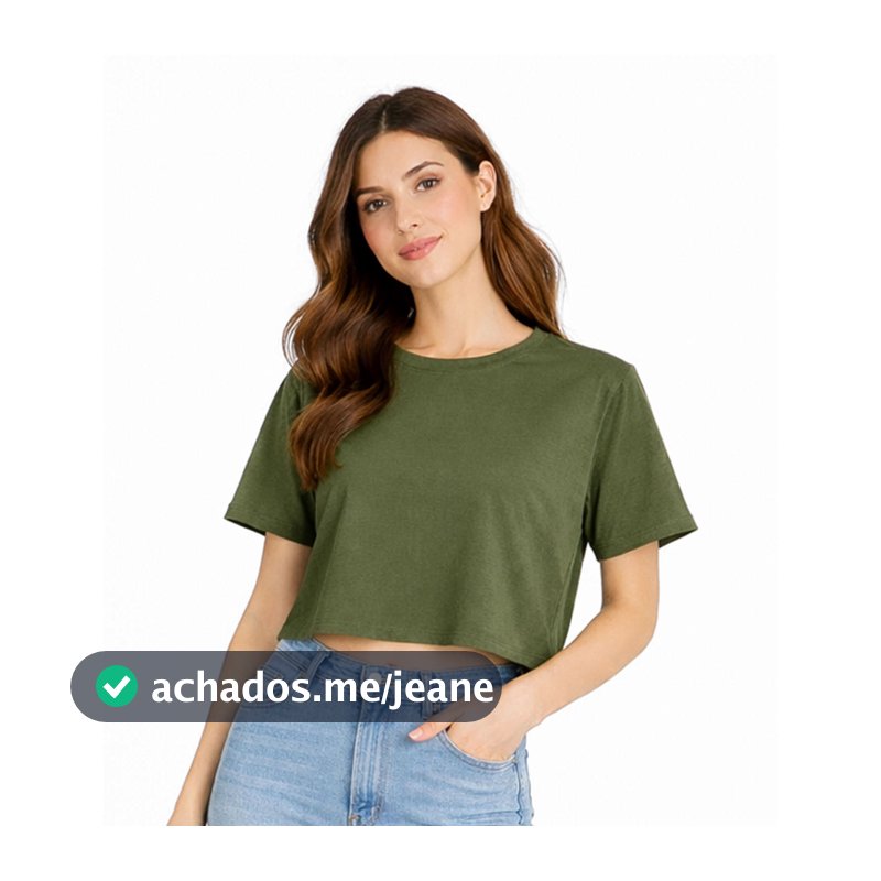 Blusa Feminina Básica Malha Suplex Infinita Cor Verde