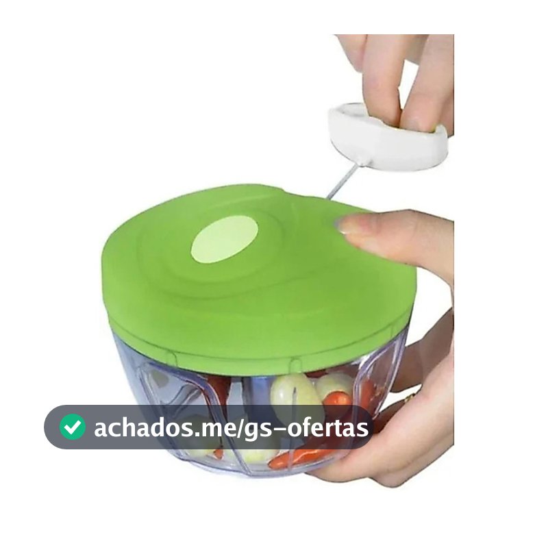 Mini Processador E Triturador De Alimentos Manual 3 Laminas 400ML1UNI
