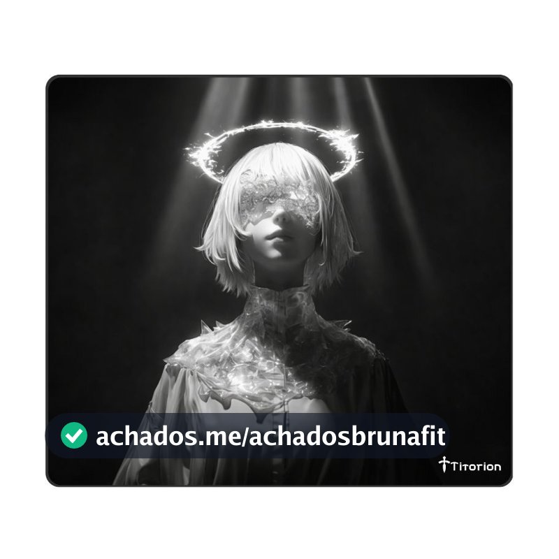 MousePad Grande 49x42 Mouse Pad Gamer Poron RIGEL Speed Premium Preto Vermelho Divinity Titorion