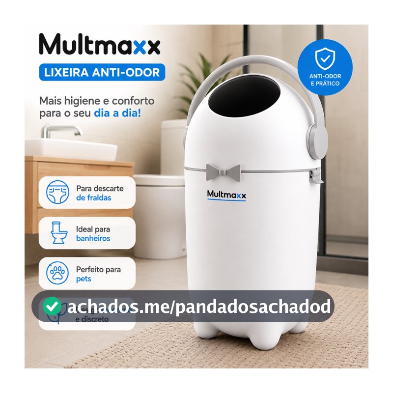 Lixeira Anti Odor Para Fraldas Lixo Mágico Antiodor Para Banheiro Quarto Bebê Pets Cozinha Grande