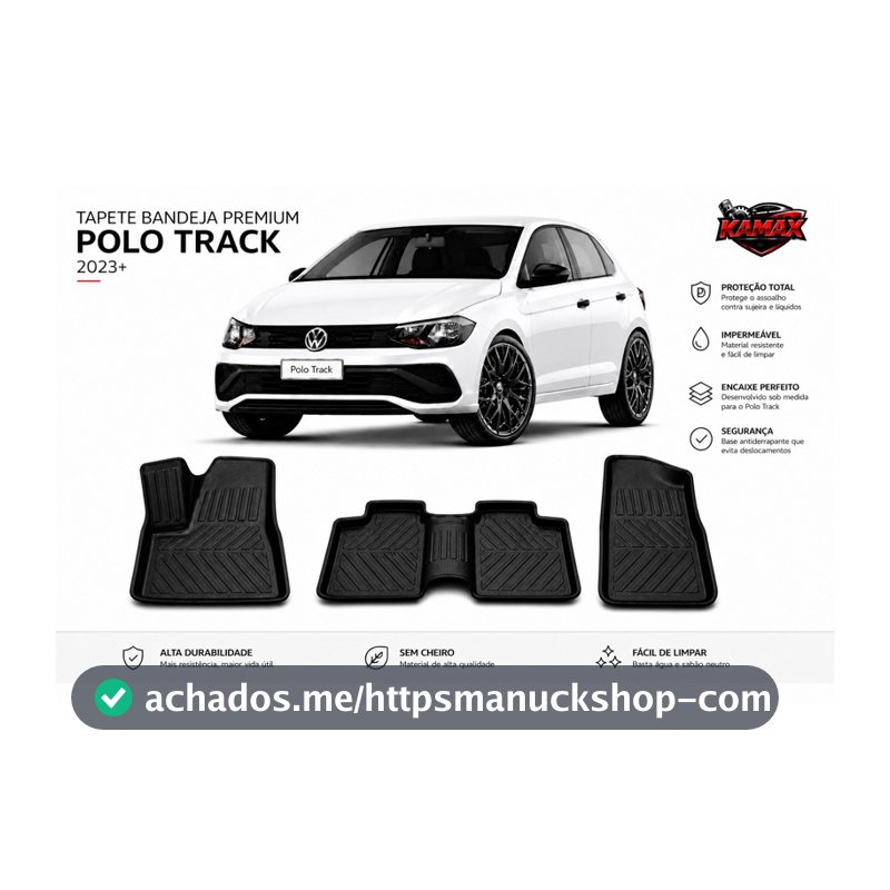 Tapete Bandeja Polo Track 2023 a 2026- 3 Peças em TPE Premium