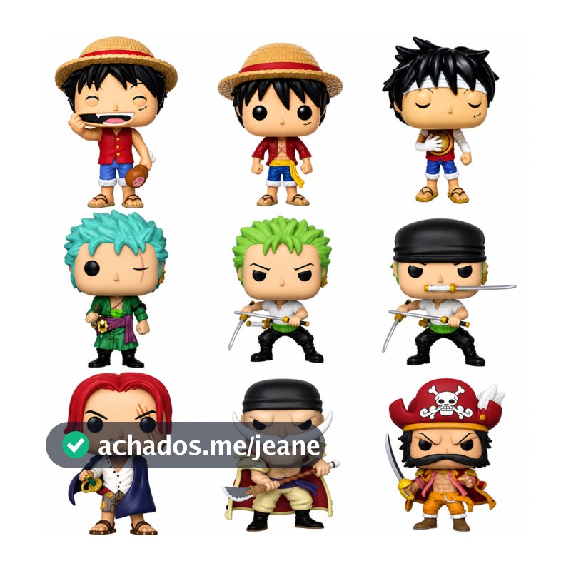 Boneco Action Figure Anime One Piece Colecionável Com Caixa Personalizada- Luffy, Zoro, Nami, Sanji, Usopp, Robin.