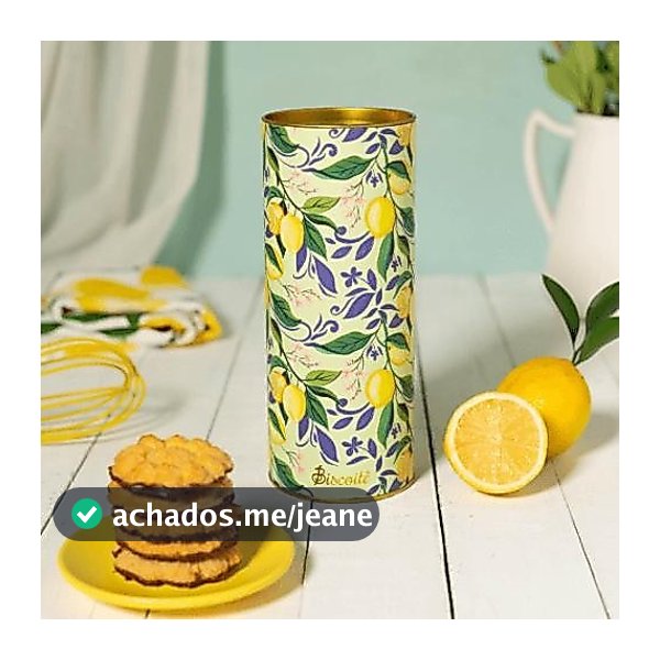 Lata Limonê Biscoito Fubá Limão 220g | Biscoitê