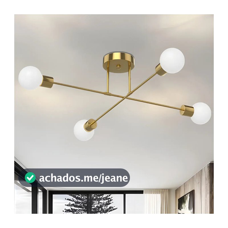 Lustre Teto Luminária Para Sala De Jantar Moderno 4 Cabeças 127/220v Decoração Iluminação