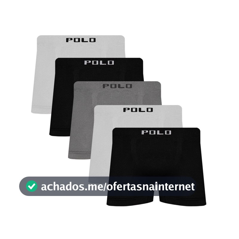 Kit 5 Cuecas Polo Star Boxer Microfibra Confortável Adulto Sortido