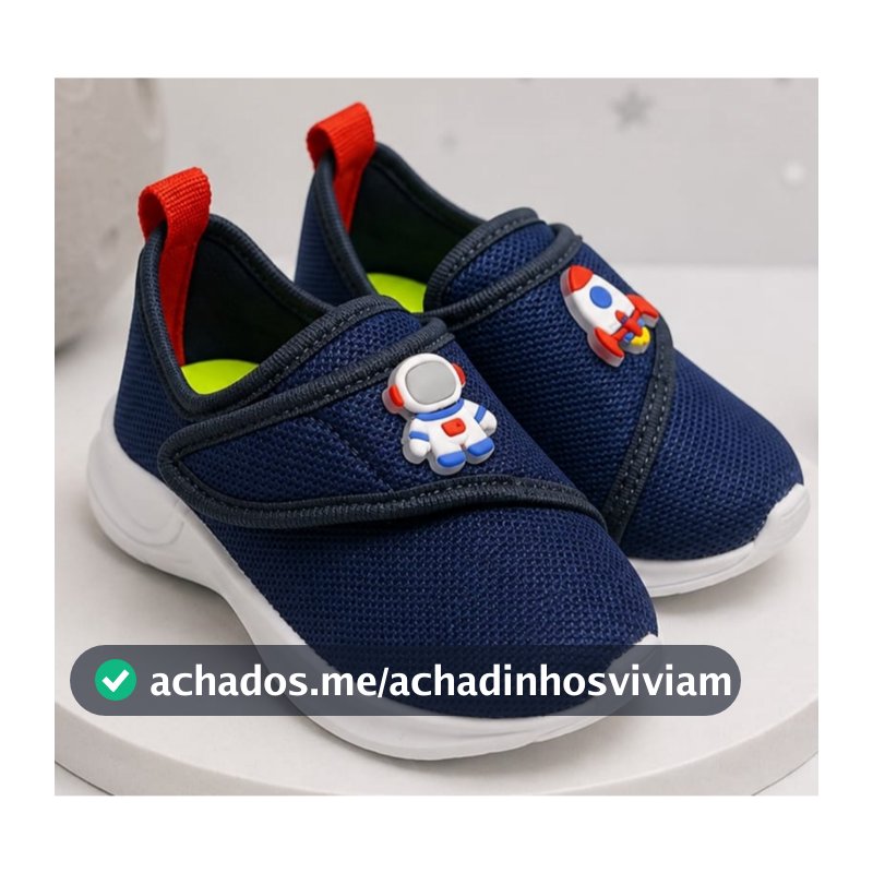 Tênis Infantil Menino Velcro Calce Fácil Astronauta Macio Escolar Confortável Foguete Marinho Vermelho Rosa Aulas