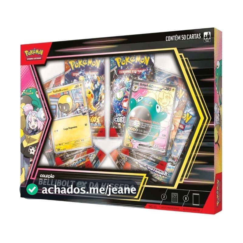 Box Coleção Bellibolt ex da Kissera Pokémon TCG Lendario COPAG Carta Jogo Brinquedo