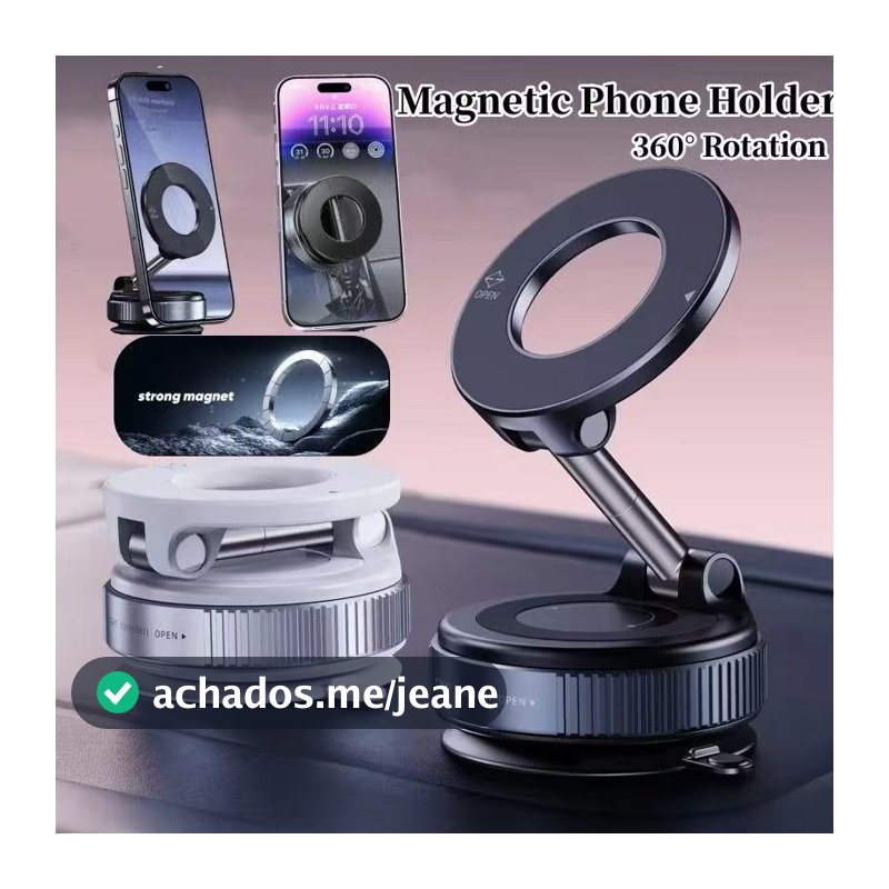 360 °Suporte Magnético Forte Para Telefone Carro Design Dobrável Vácuo Ajustável/Mesa/Uso Universal