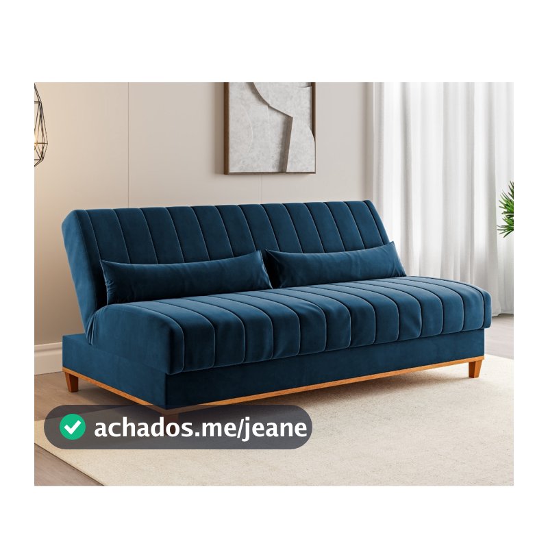 Sofá Cama 180cm Veludo Santorini Viero