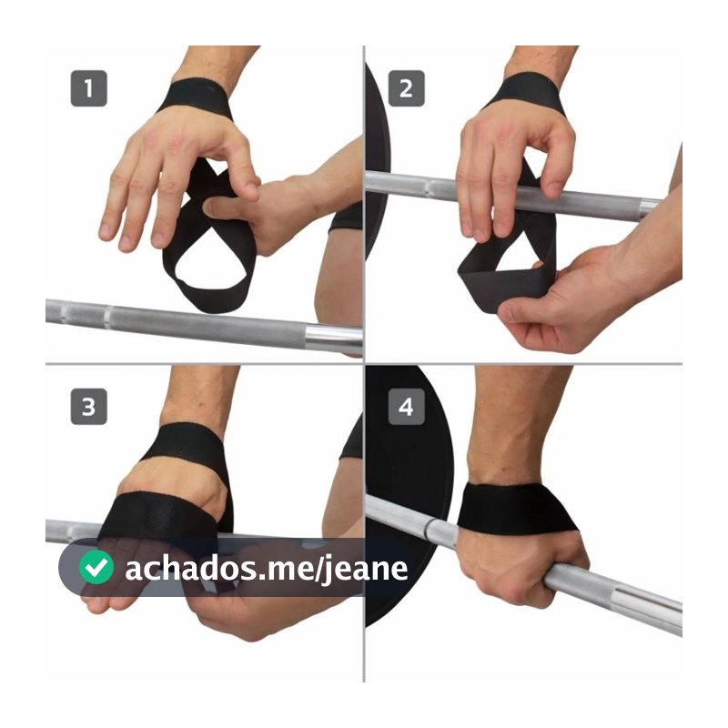 Strap Oito Luva Academia Musculação Fitness Treino Pesado 100% Algodão