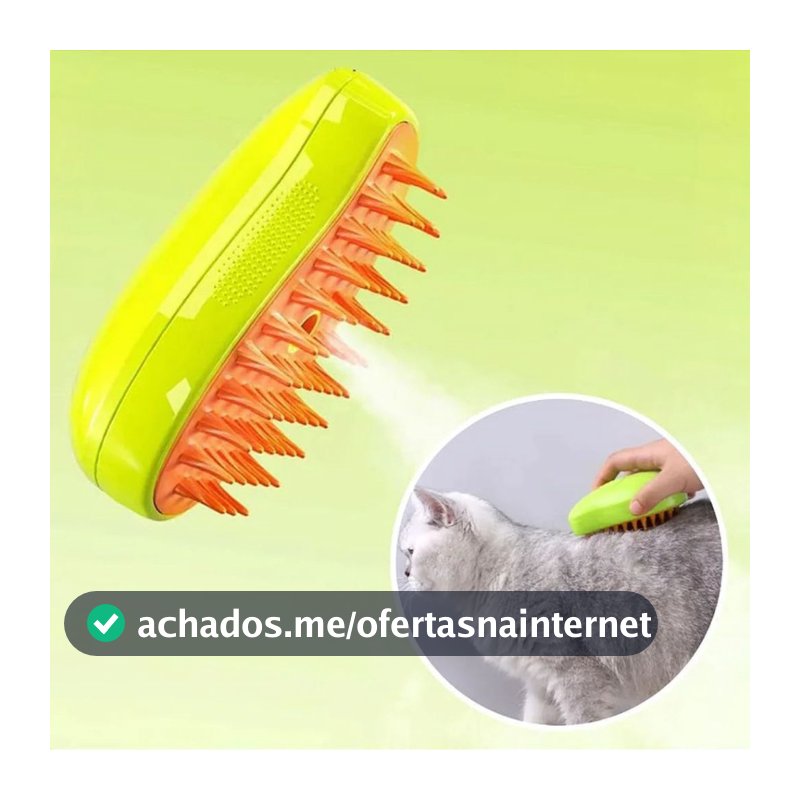 Escova A Vapor Para Gatos Cães 3 Em 1 Escovas Elétricas De Pêlos Pentes De Massagem Animais Estimação Remoção