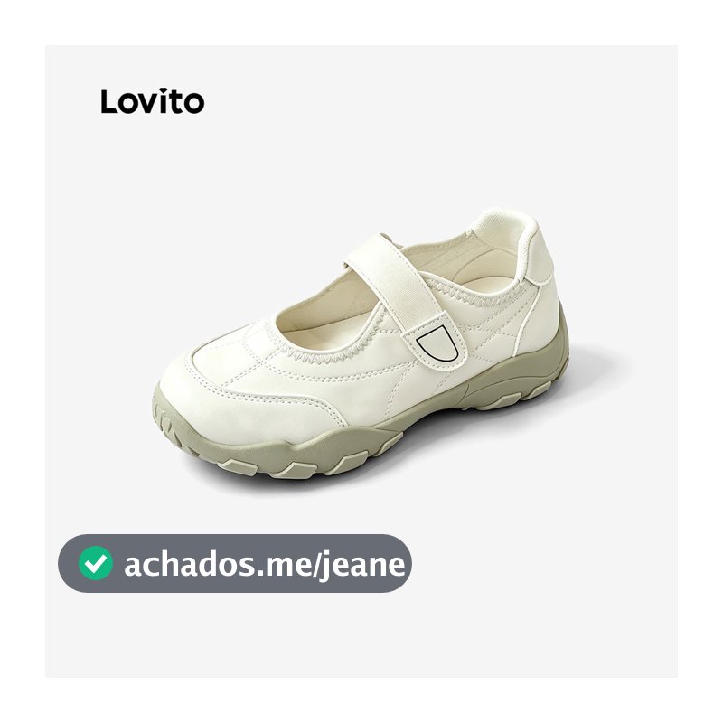 Lovito Tênis Casuais Para Uso Diário Ao Ar Livre Estilo Coreano Casual Novo Modelo Tênis Off-white Para Mulheres SNFB124FX013