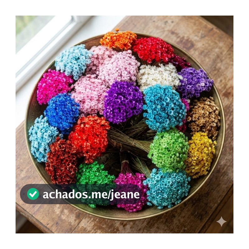 Flor Sempre Viva Premium , kit com 3.000 / 1.200 / 400 ou 200 flores Secas Para Festas