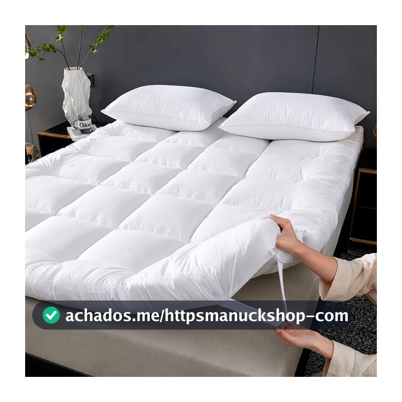 Pillow Top King Size/Queen/Casal/Solteiro 400 Fios Extra Macio Protetor de Colchão Branco