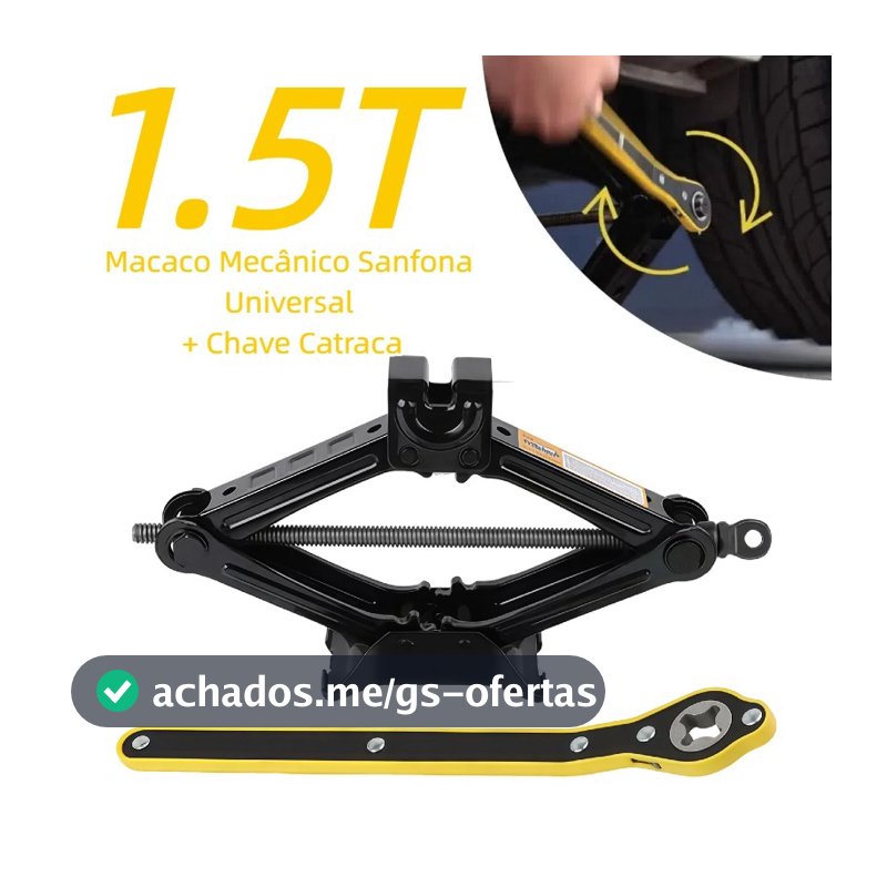 Macaco Hidráulico Universal 1,5 Ton | Ferramenta Essencial para Carros