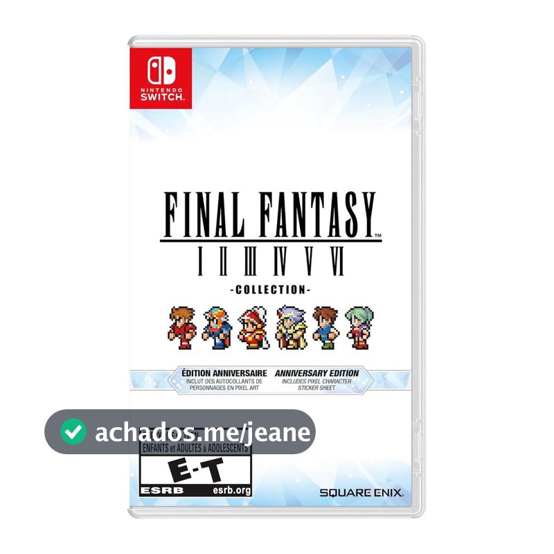 Final Fantasy I-VI Pixel Remaster Collection Anniversary Edition Switch Midia Fisica