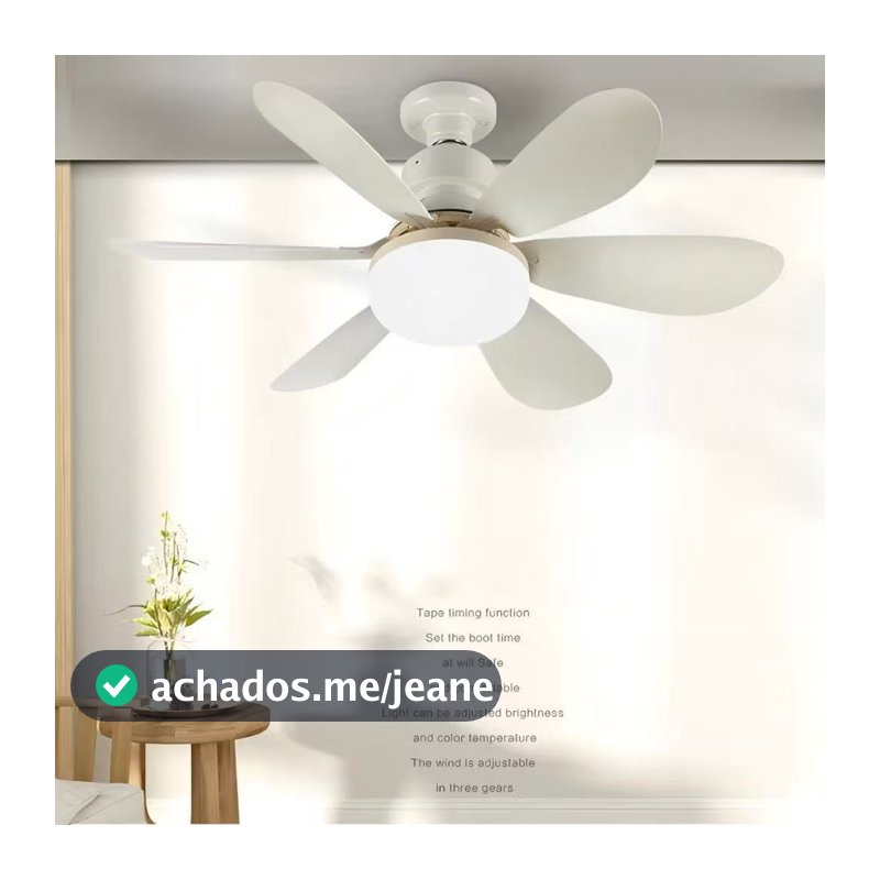 60W 6 Hélices Ventilador De Tetot Ponente Controle Remoto Lcg led Envio imediato