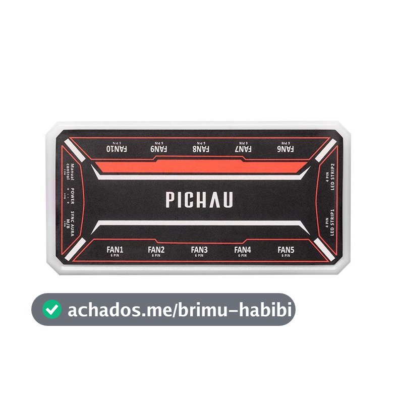 Controladora Pichau Feather X6, ARGB, 10 Portas, PG-FTX6-BK01