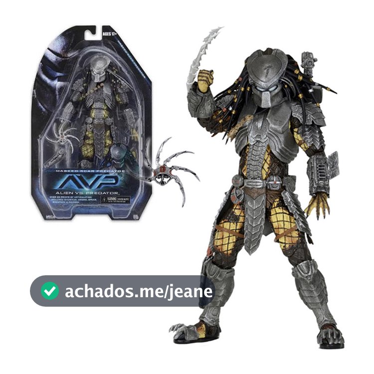 NECA Predator AVP Jagged 15a Onda Cicatriz De 14 Ondas Móvel 23,3cm Figura Modelo