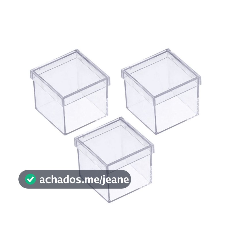 100 Caixinhas para lembranças 5 x 5 acrilica - Transparente caixinha acrilica