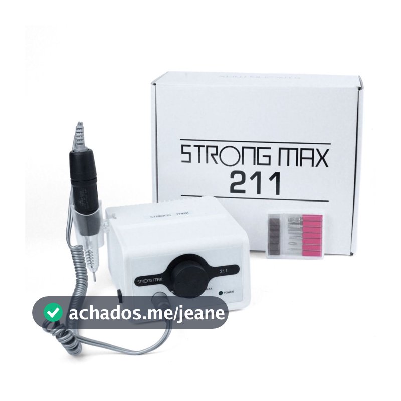 Lixadeira Elétrica Profissional Motor Strong 211 Nail Designer Podologo