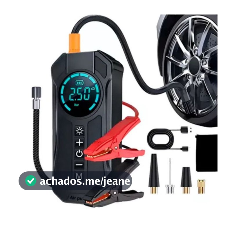 Bomba Compressor De Ar Para Carro E Auxiliar Partida Rápida1