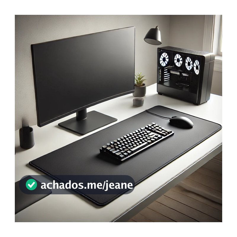 Mouse Pad Gamer Grande 70x35cm – Antiderrapante, Borda Costurada, Superfície Rápida P/ Trabalho Ou Jogo