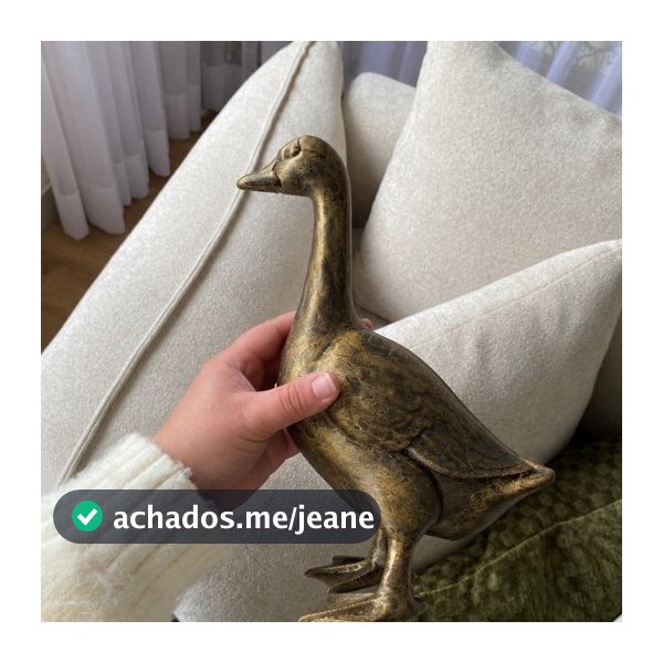 Ganso Decorativo Dourado Envelhecido 25cm | Plástico Impressão 3D