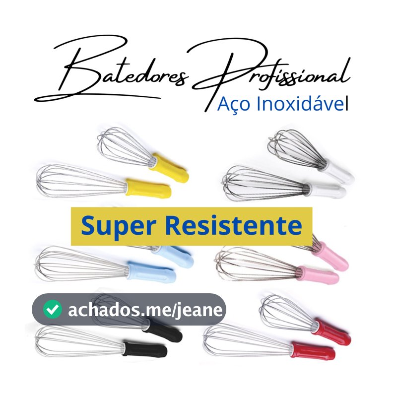 Batedor Fouet Inox Profissional Inoxidável Solrac Cozinha e Confeitaria Super Resistente