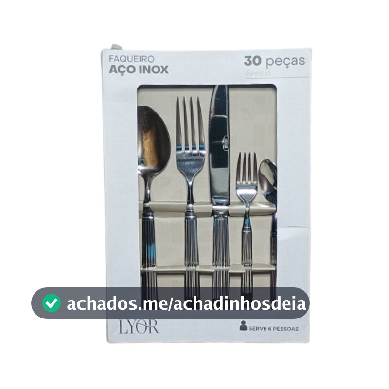 Faqueiro Aço Inox Prata 30 Peças Talheres Grécia Lyor