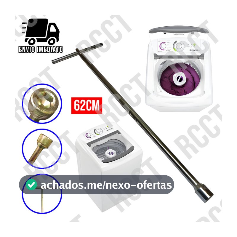 Chave T 10mm Maquina de Lavar Longa 62cm  Agitador Brastemp Electrolux