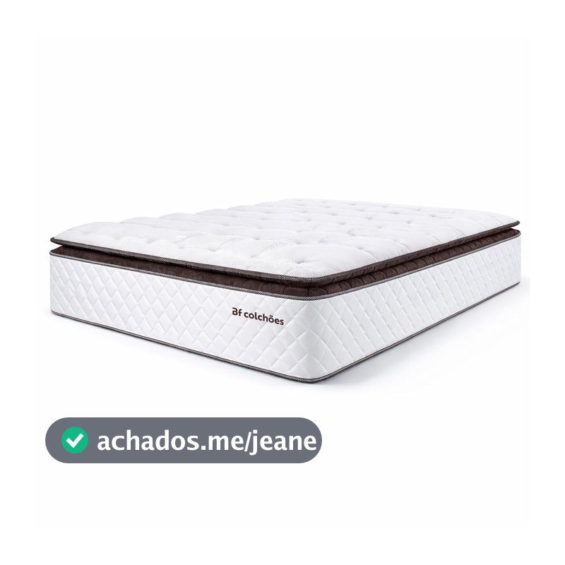 Colchão Molas Ensacadas com Pillow Top Extra Conforto Premium Sleep BF Colchões - Solteiro, Solteirão, Casal Queen King