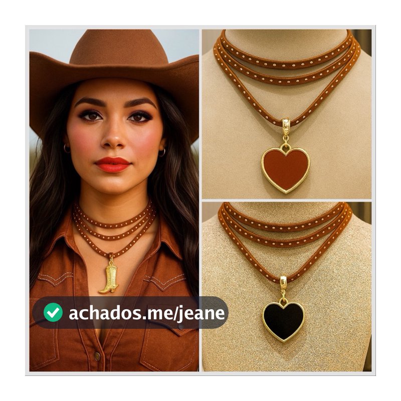 Colar estilo Country Sertanejo elegante vários modelos