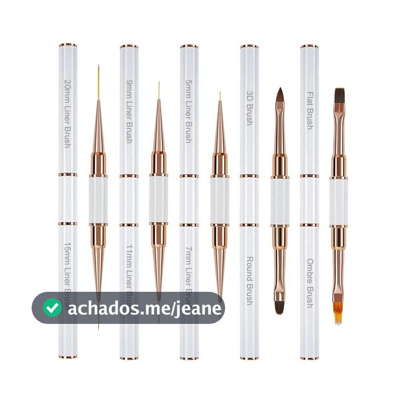 kit 5pcs/conjunto Pincel de Arte de Unha de Dupla Face Acrílico UV Gel Extensão de Unha Caneta de Pintura de Arte Flo