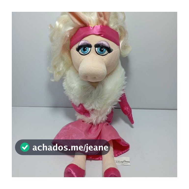 Miss Sra. Piggy Muppets 51 cm Raro Pelúcia Disney Store