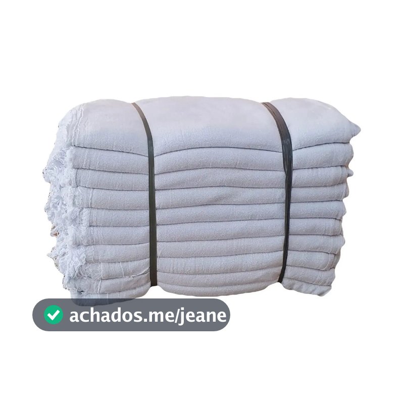 Pano de Chão Tipo Saco de Limpeza Branco 10un Grande