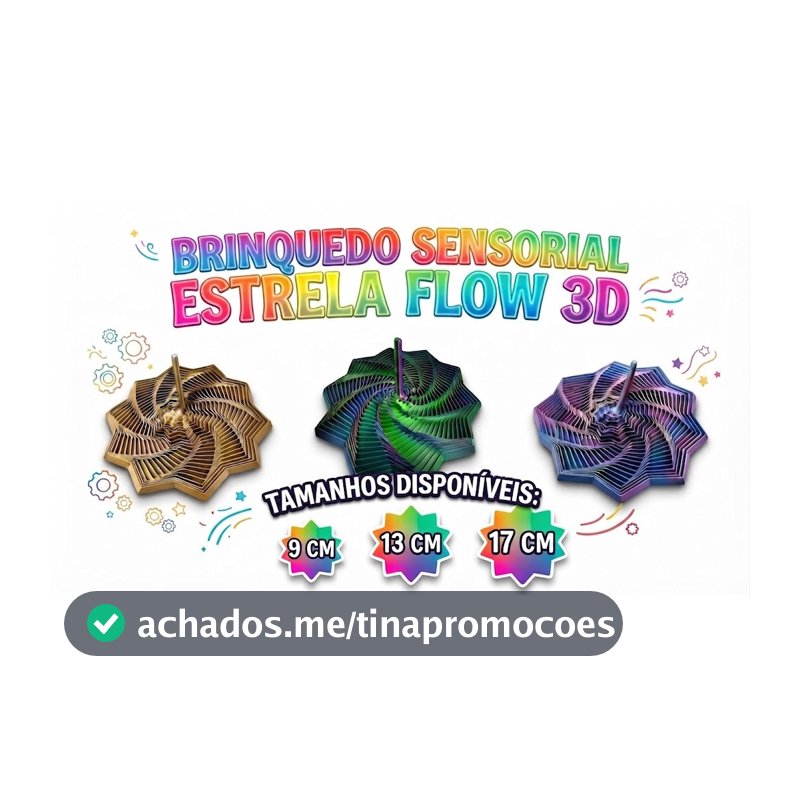 Estrela Fidget 3D - Alívio de Estresse, Design Geométrico e Experiência Sensorial