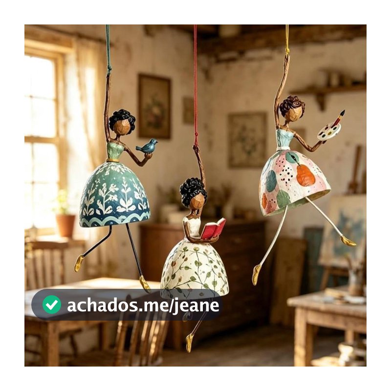 Dança Caprichosa Senhora Decoração Vintage Rústico Boêmio Caprichoso Resina Estatueta Mulher Arte Popular Ornamento tian