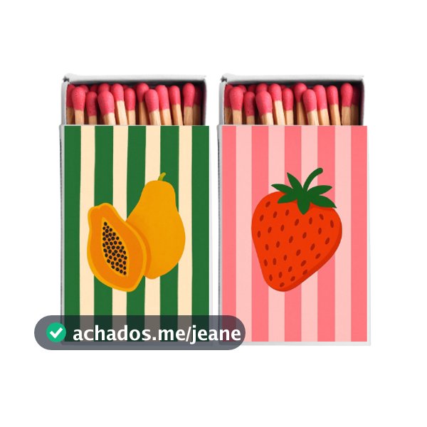 Caixa de fósforo imã - Frutas ilustração - Tulipa Coral