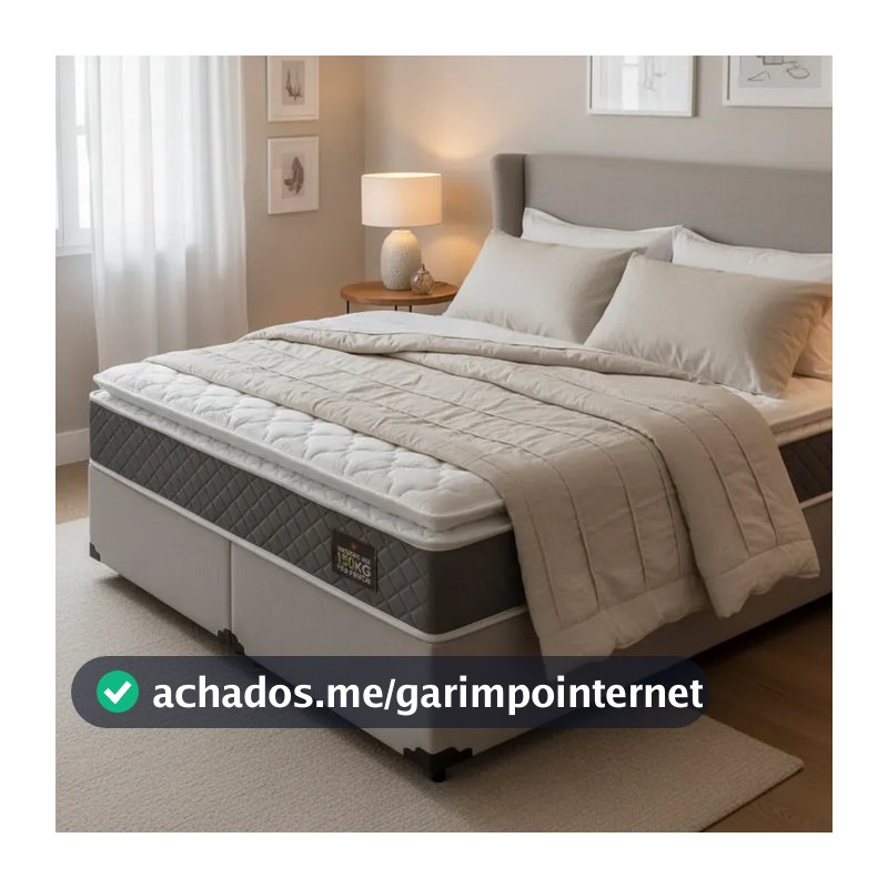 Cama Box com Colchão de Espuma D45 Pillow Top Fort Comfort King 193cm