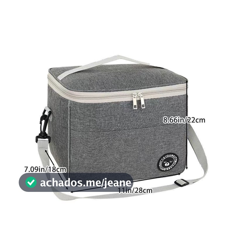 Bolsa Térmica Grande Feiminina Masculina Para Marmitas E Passeio 8 Lirtos