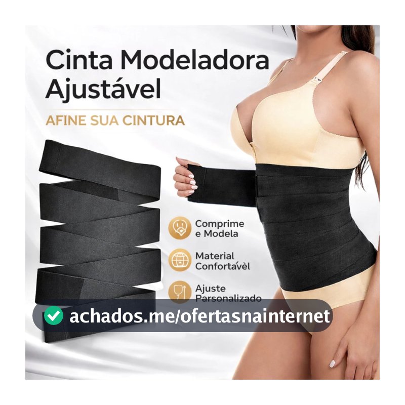 Cinta Invisível Abdominal Modeladora Ajustável Bandagem Faixa Compressão Unissex Térmica Ajuste Modelagem
