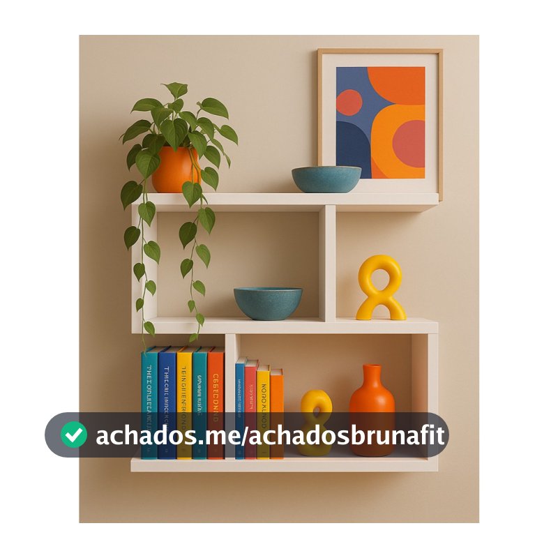 Nicho ZIG Estante Livros MDF Organizador Escritório Quarto Sala  - BRANCO